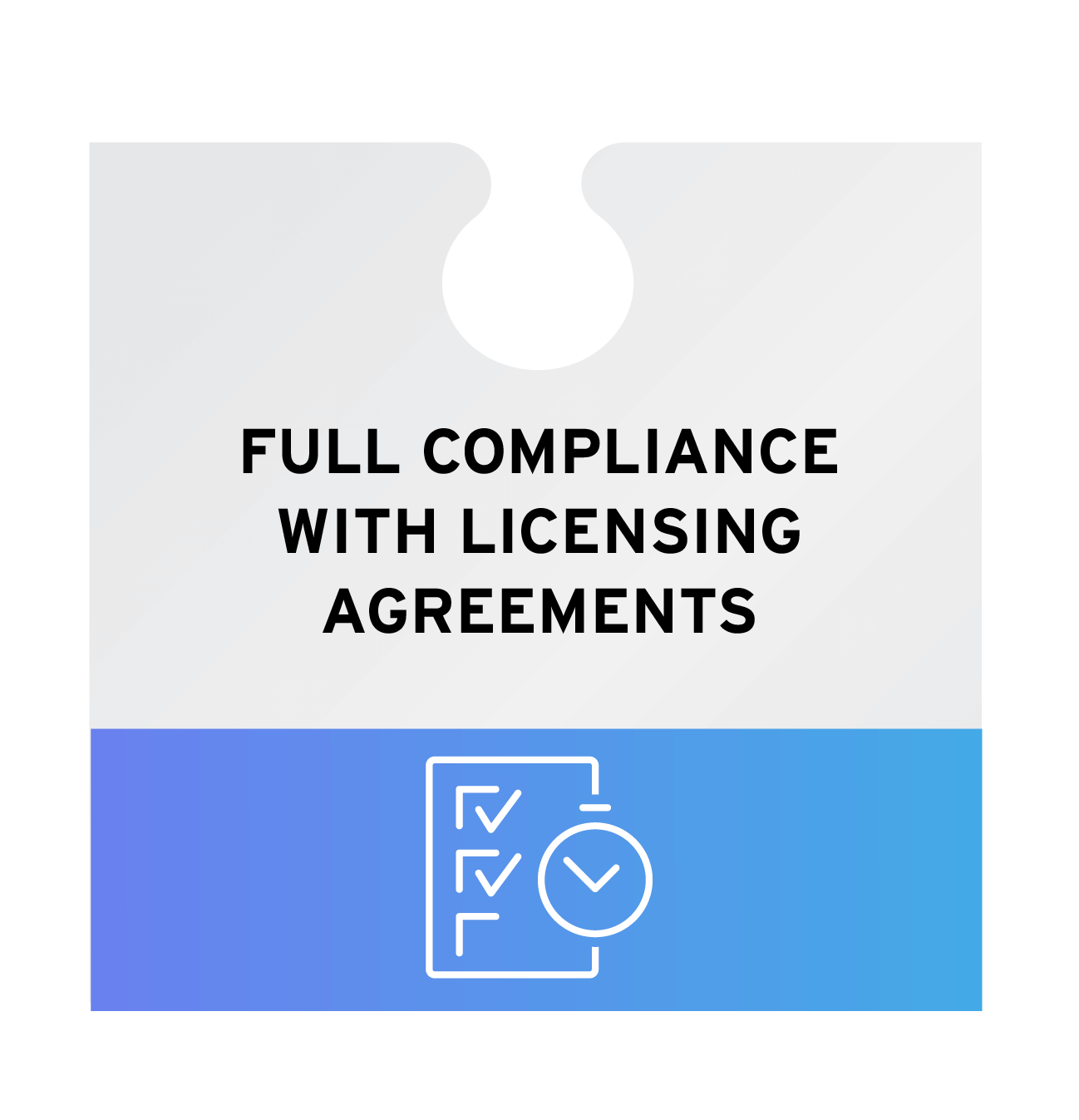 Full compliance with licensing agreements